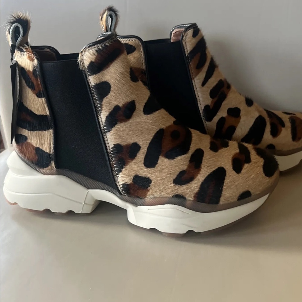 Aquatalia Leopard print Calfhair Sneaker Boots
